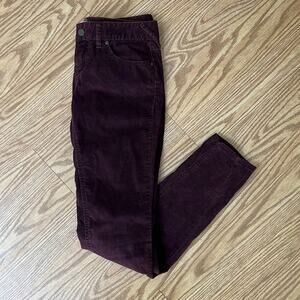 Free People straight leg pants women’s size 28 waist maroon corduroy minimalist